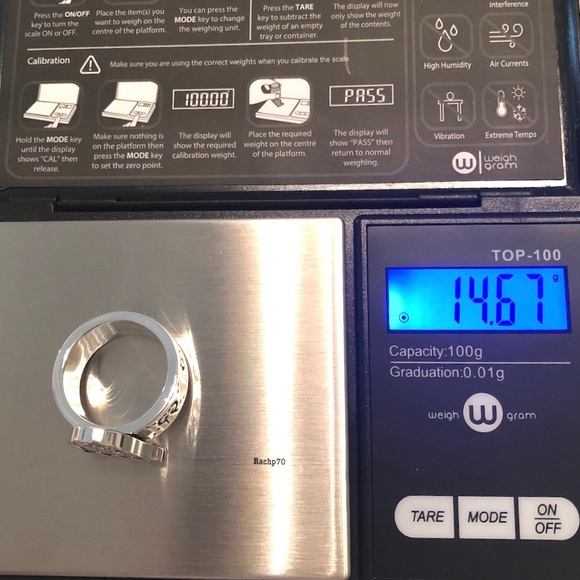 New Authentic GUCCI GHOST GG Sterling Silver Ring - Picture 7 of 10